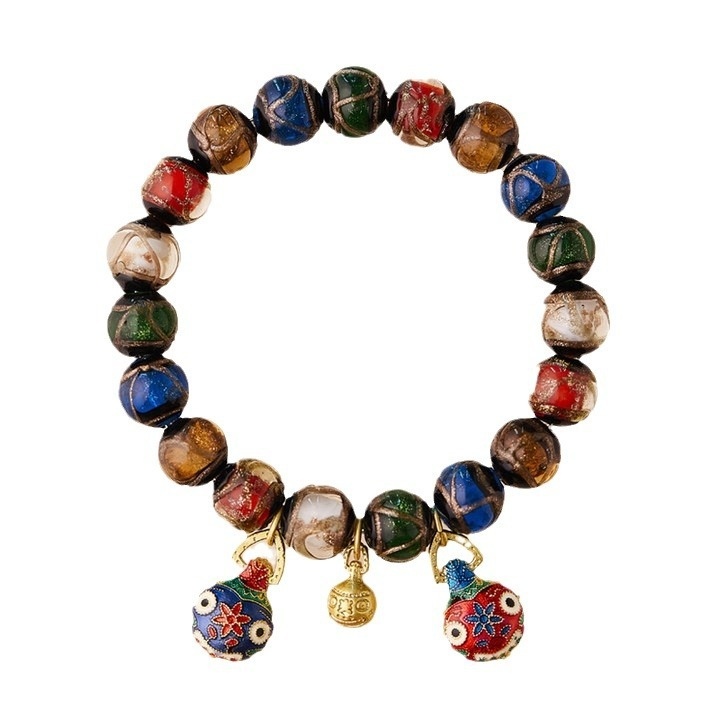 Fragrant Gray Glaze Cinnabar Swallowing Gold Beast Bracelet’ East Asian Traditional Spiritual Jewelry - Image 8